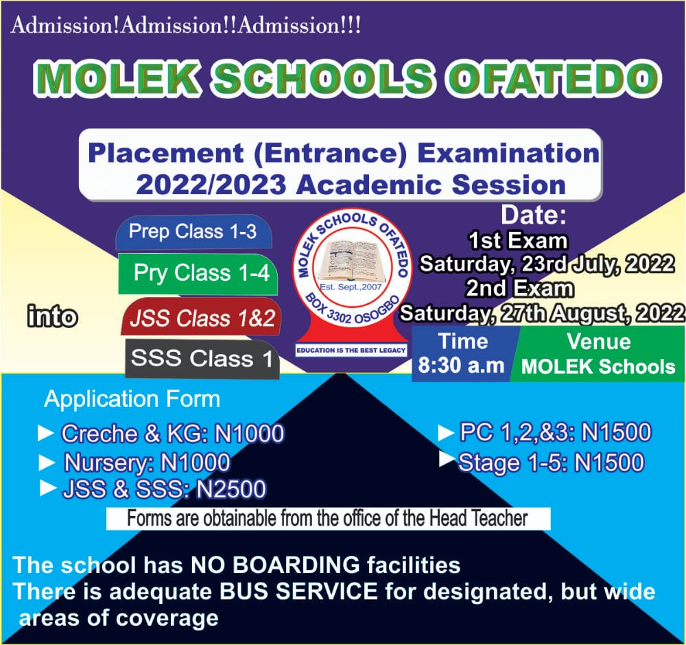 CLASS PLACEMENT (ENTRANCE) EXAMINATIONN*